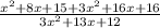 \frac{x^2+8x+15+3x^2+16x+16}{3x^2+13x+12}