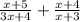 \frac{x+5}{3x+4} + \frac{x+4}{x+3}