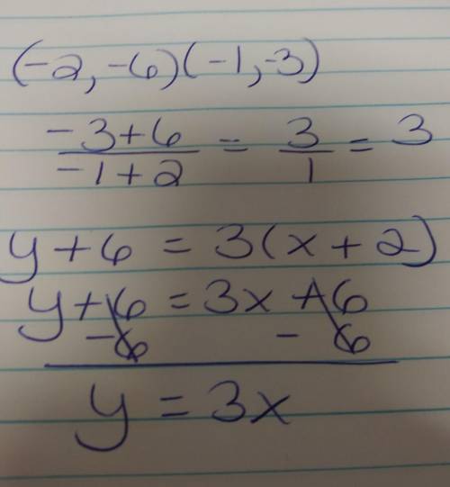 Complete the equation describing how x and y are related.   !