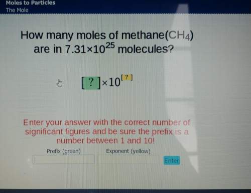 How many moles of methane(ch4) are in 7.31*10^25 molecules