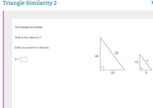 The triangles are similar.what is the value of x? enter your answer down below.x =(click on the scre
