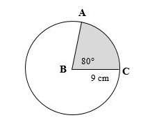 50 ! find the area of the shaded regions. give your answer as a completely simplified exact value i