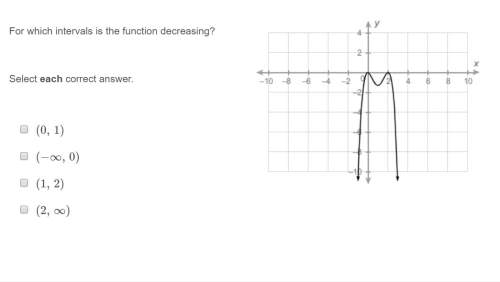 Correct answers only ! for which intervals is the function decreasing? select each correct answer.