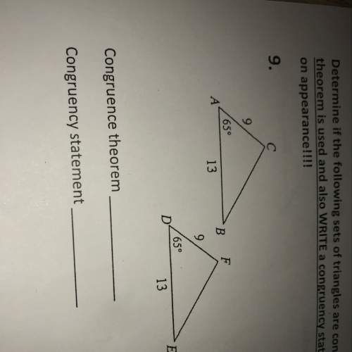 Write which congruence theorem is used and also write a congruency statement