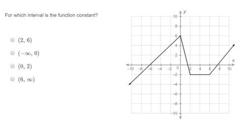 Correct answers only ! for which interval is the function constant?