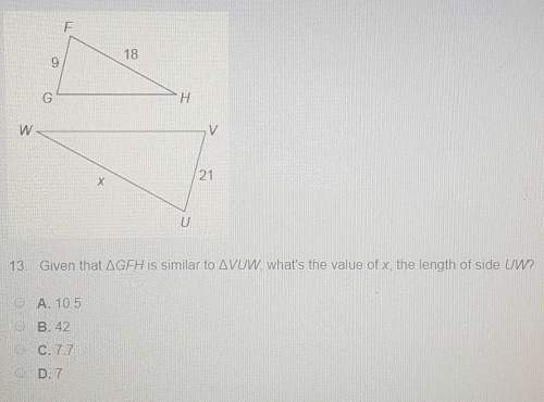 Whats the value of x and what is the length of side uw