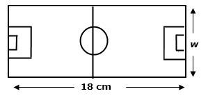 The actual width ( w) of a regulation soccer field is 90 meters (m), and the actual length is 120 me