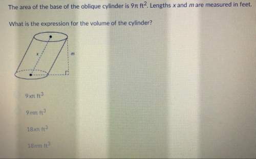 What is the expression for the volume of the cylinder?