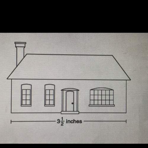 Rose has this scale drawing of her house. if her house is actually 56 feet wide , then the scale of