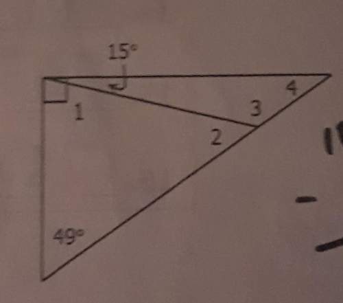 Find each missing measure, measure of angle 1,2,3,4