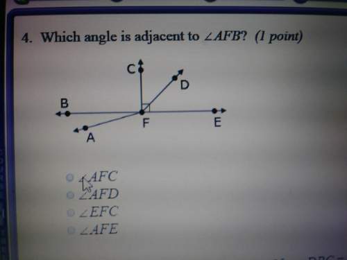 Which angle is adjacent to &lt; afb?
