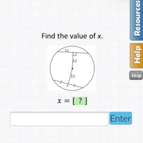 Geometry//arcs and chords//find the value of x // explain