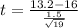 t =\frac{13.2-16}{\frac{1.5}{\sqrt{19}}}