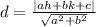 d=\frac{|ah+bk+c|}{\sqrt{a^2+b^2} }