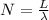 N = \frac{L}{\lambda}