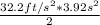 \frac{32.2 ft/s^{2} *3.92 s^{2}  }{2}