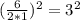 (\frac{6}{2*1} )^2=3^2