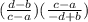 (\frac{d-b}{c-a} )(\frac{c-a}{-d+b} )