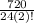 \frac{720}{24(2)!}