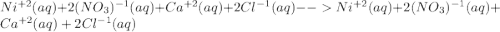 Ni^{+2}(aq) + 2(NO_{3})^{-1}  (aq) + Ca^{+2}(aq) + 2Cl^{-1}(aq) - -  Ni^{+2}(aq) + 2(NO_{3})^{-1}  (aq) + Ca^{+2}(aq) + 2Cl^{-1}(aq)