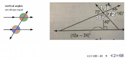 How would i find the measurement of angle 1 &  2