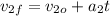 v_{2f} = v_{2o} +a_{2}t