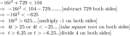 -16t^2+729-6.25..[\text{divide 4 on both sides}]