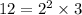 12=2^2\times3