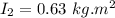 I_2=0.63\ kg.m^2