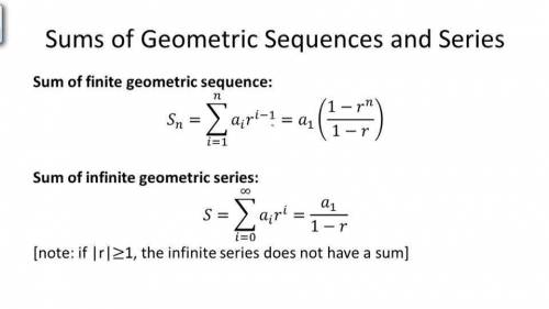 40 + 20 + 10 + … ;  n = 10 find the sum of each finite geometric series.