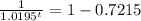 \frac{1}{1.0195^{t}}=1-0.7215