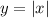 y =   |x|