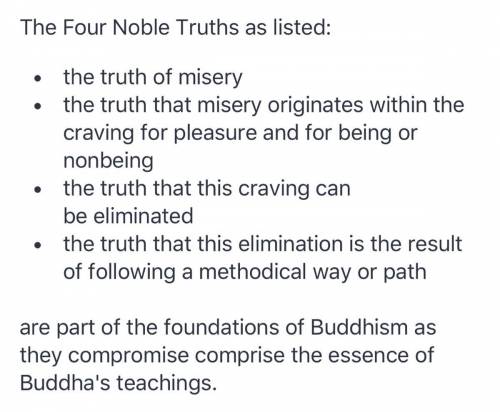 What role does the four noble truths play in buddhism.