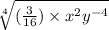 \sqrt[4]{(\frac{3}{16})\times x^{2}y^{-4}}