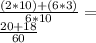 \frac{(2*10) +(6*3)}{6*10} =\\ \frac{20+18}{60}