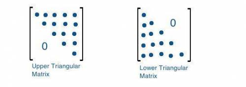 Write a matrix, that is a lower triangular matrix.