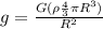 g = \frac{G(\rho \frac{4}{3}\pi R^3)}{R^2}