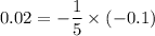 0.02=-\dfrac15\times(-0.1)