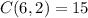 C(6,2) = 15