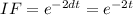 IF=e^{-2dt}=e^{-2t}