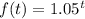 f(t) = 1.05^t