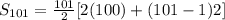 S_{101}=\frac{101}{2}[2(100)+(101-1)2]