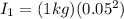 I_1 = (1kg)(0.05^2)