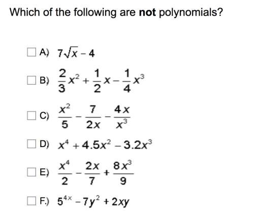 Which of the following are not polynomials? ? plz