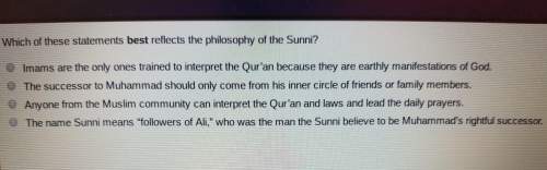 Which of these statements best reflect the philosophy of the sunni