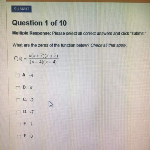 What are the zeros of the function below? check all that apply. f(x) = x(x+7)(x+2)/(x-4)(x+4)