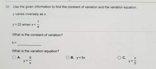 Use the given information to find the constant of variation and the variation equation