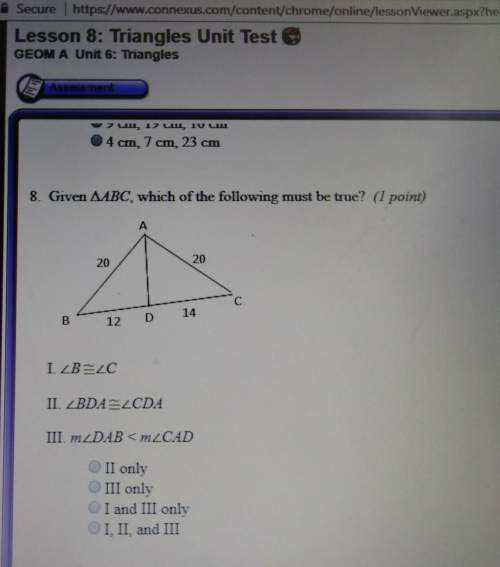 Given triangle abc which of the following must be true