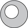 The diameter of the larger circle is 10.5 cm. the diameter of the smaller circle is 4.5 cm. what is