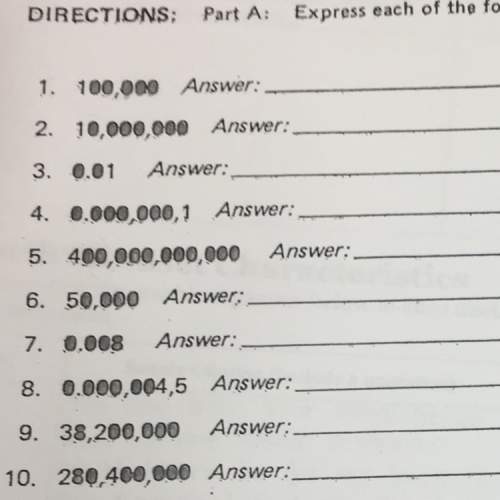 “express each of the following numbers using scientific notation “
